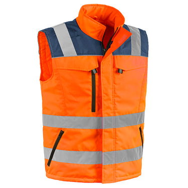 Gilet SOTTOZERO VALICO da uomo alta visibilita' con tasche e fasce rifragenti